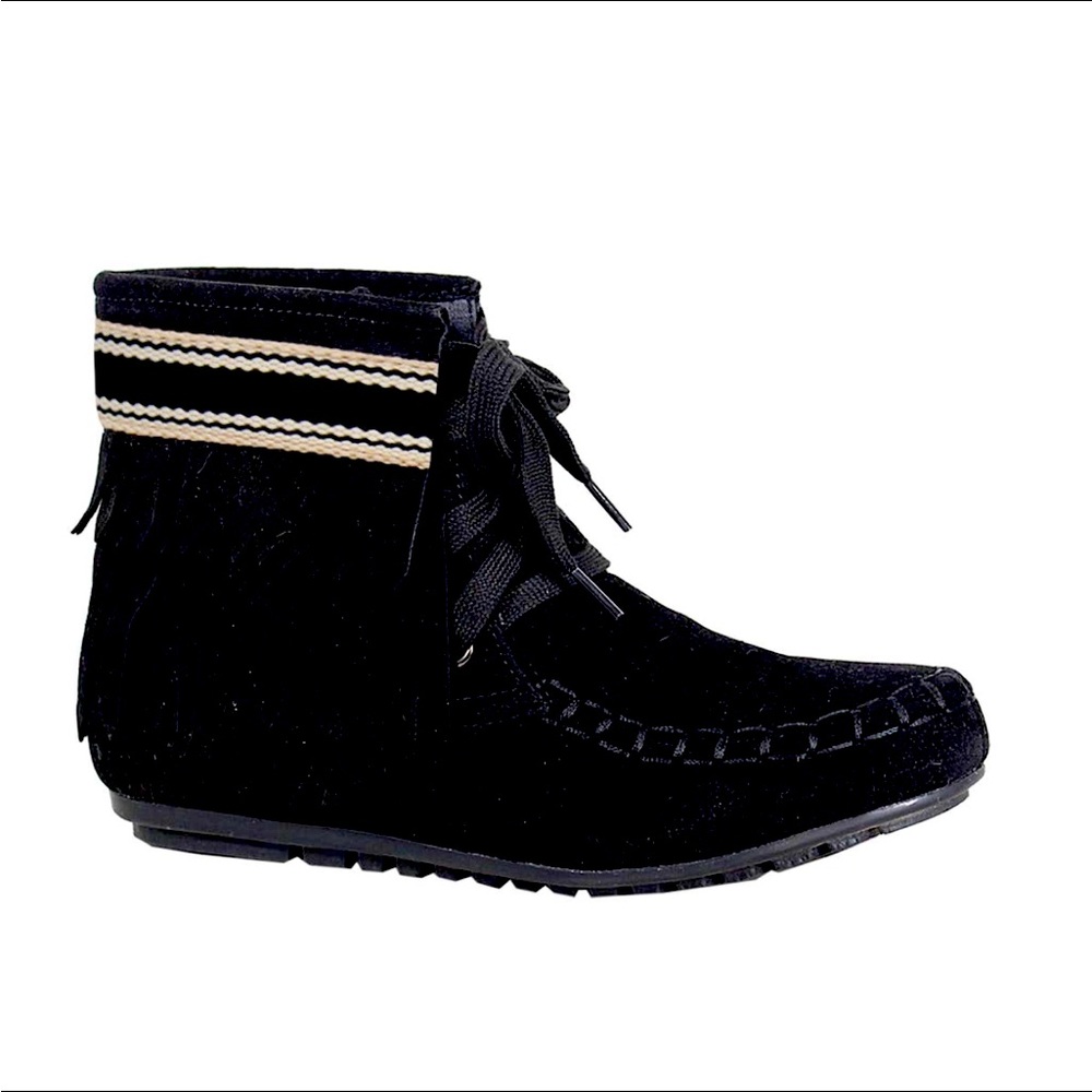 Moccasin Bootie in Faux Suede